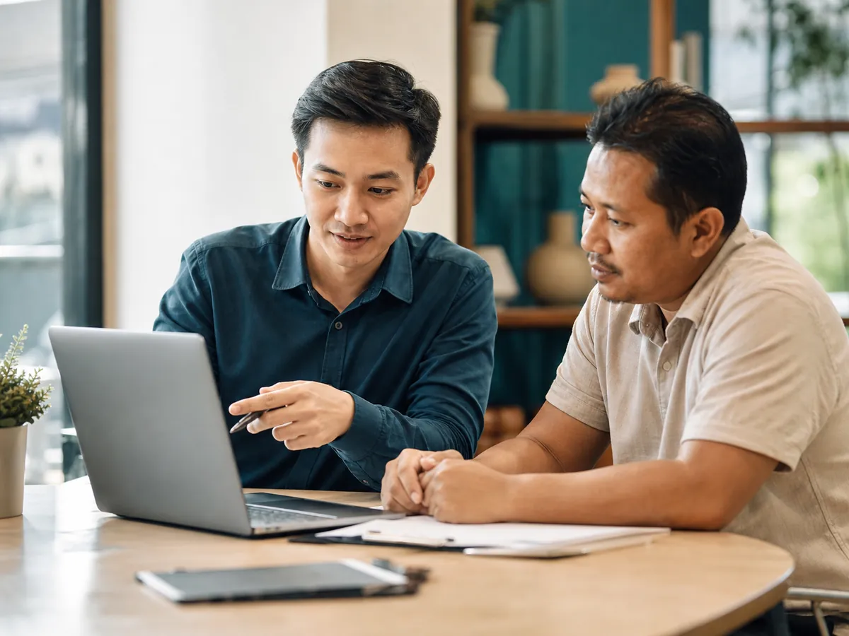 A Vasco consultant mapping workflows with a business owner